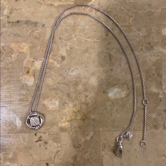 David Yurman Diamond Infinity Necklace Pendant with Box - Picture 3 of 6